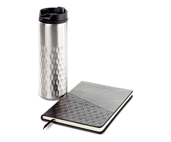 Honeycomb Mug And Journal Set - Avail in: Black / Silver