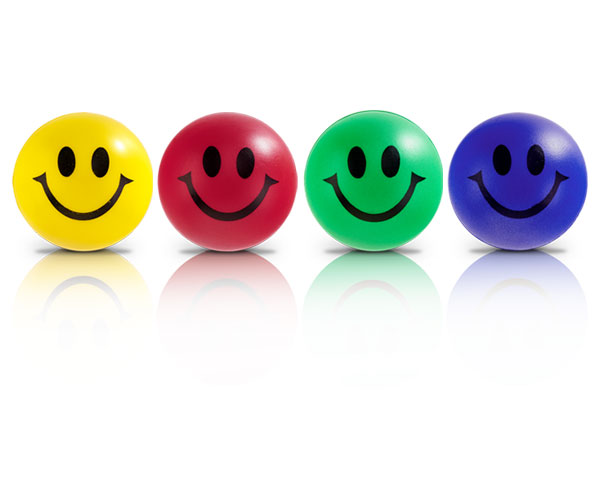 Smile Stress Ball - Avail in: Red, Yello, Blue or Lime