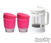 Kooshty Double Koffee Set White Press - Avail in: White, Pink, R