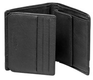 Cellini Centro  Billfold With Extra Card Flap Mocca  Black