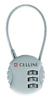 Cellini Travel Essentials  Combination Cable Lock silver