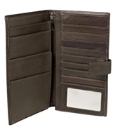 Cellini Monte Carlo  Travel Wallet With Tab tan   Dark Chocolate