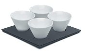 4 pcs bowls set with tray