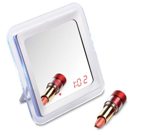 Mirror with red LED clock
