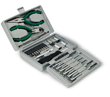 Foldable 25-piece tool set
