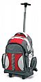 Bi-colour trolley backpack with aluminium handle and wheels