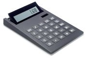 A5 calculator with pop-up display
