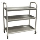 Tea/General Purpose Trolley, 3 Shelves - Silver Tea/General Purpose Trolley, 3 Shelves - Silver