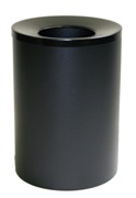 Wide Litter Bin with Black Funnel Top, Solid - Black
