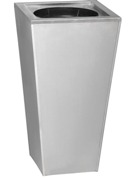 Tapered Planter, Solid, Square, Slimline, 800mm - Stainless Stee