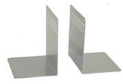 Book Ends OR CD Holder, Set of Two - Silver