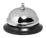 Call Bell, All Metal Construction, Chrome Plated Top, Black Base