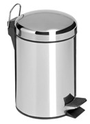 3L Pedal Polished Bins - Stainless Steel