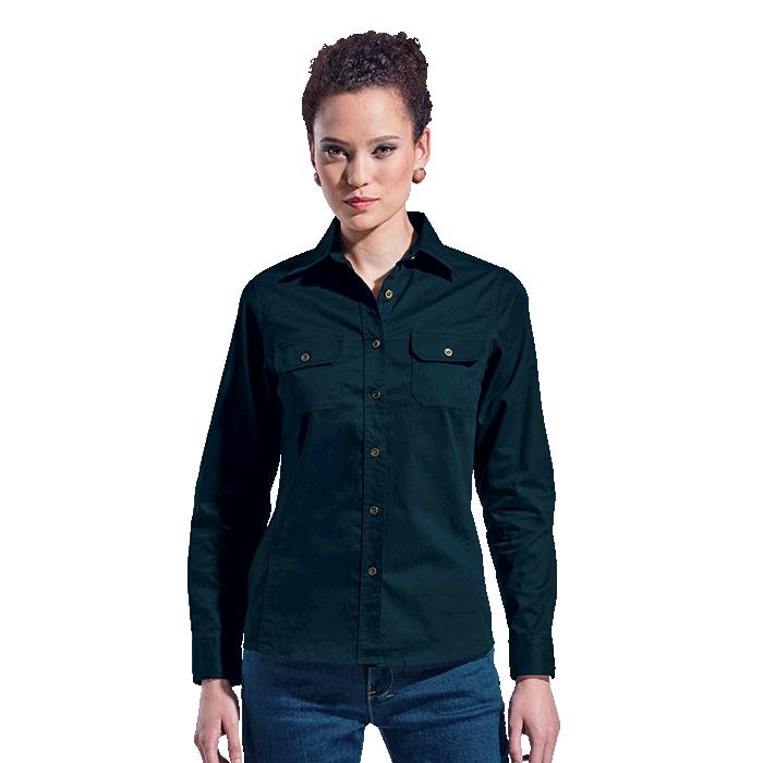 Barron Ladies Bush Shirt Long Sleeve - Avail in: Navy or Stone