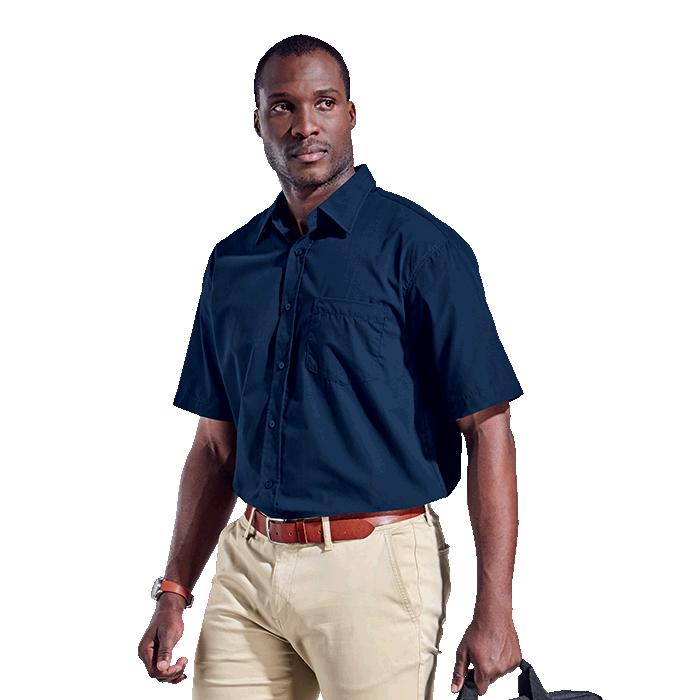 Barron Mens Basic Poly Cotton Lounge Short Sleeve - Avail in: Bl