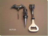 Elephant Bar Set: Bottle Opener, Stopper & Corkscrew - African T
