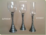 Zebra Print Champagne glass round - African Theme