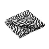 Zebra style fleece blanket - Available in: White/Black