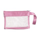 Mesh cosmetic bag  - Available in: Black , Blue , Baby Pink , Ma
