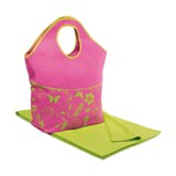 Beach bag with towel  - Available in: Blue , Fuchsia
