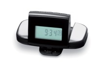 Pedometer in ABS with belt clip. It includes 2 finger sensor to