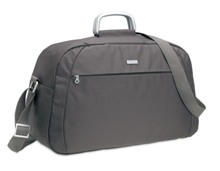 High quality travel bag in microfiber with aluminium handles. In