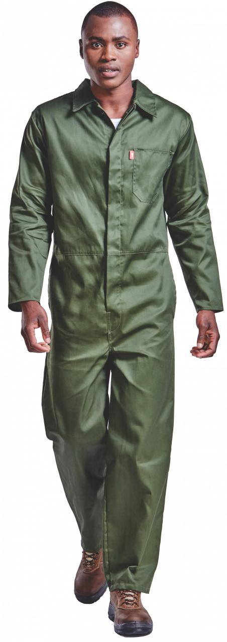 Boiler Suit Acid Resistant Green. Sizes 34 - 60