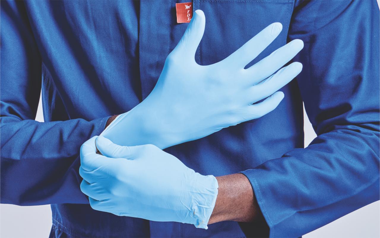 Disposable Glove Nitrile Powder Free Blue 100'S S. Sizes: SML