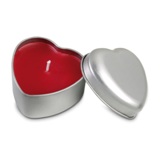 Heart shape candle in tin box  -Available in: Red