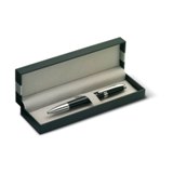Metal pen in carton box - blue ink refill -Available in: Black-B