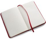 Luxury note book with a soft PU cover, 96 lined pages, ribbon ma