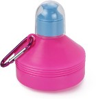 330ml Foldable drinking bottle with carabiner belt clip. - Avail