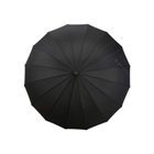 Classic umbrella with 16 panels, wooden shaft and handle and met