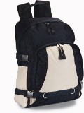 Polyester 600d rucksack /  backack with a front zipped pocket. -