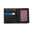 Leather wallet with notes and driving license pockets and space