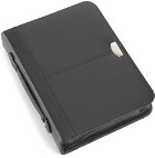 A4 Bonded leather conference folder with a four ring mechanism,