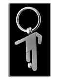 Player metal key holder, supplied in a black laminated card box.
