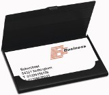 Metal business card holder, holds up to approx ten cards. - Avai