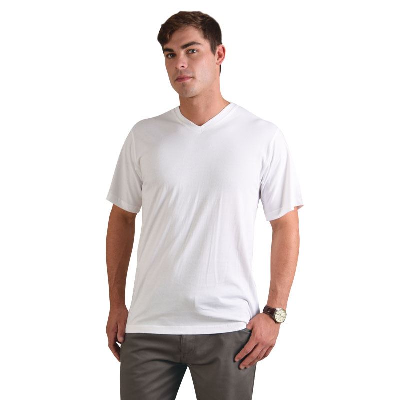 170g Combed Cotton Classic V-neck T-shirts - Avail in: Navy, Bla