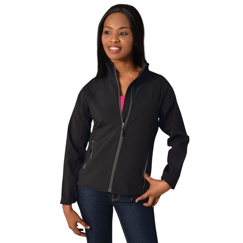 Ladies Fusion Soft Shell Jacket - Avail in: Grey, Black
