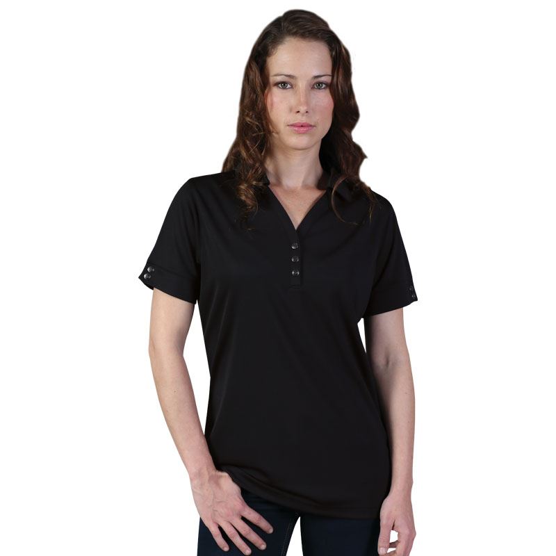 Ladies Glam Polo - Avail in: Blacktop, Shock Green
