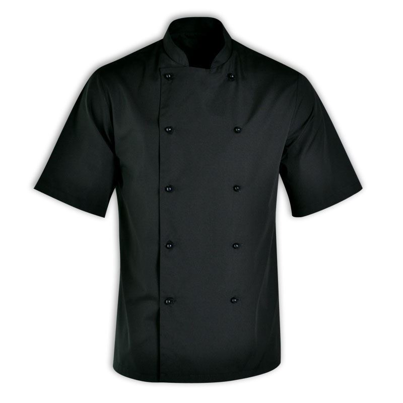 Stanley Unisex Chef Jacket Short Sleeve - Avail in: Black, white