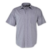Mens Short Sleeve Three-tone Small Check Shirt - Avail in: Navy,