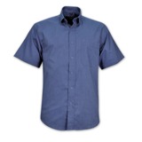Mens Short Sleeve Woven Denim Shirt - Avail in: Navy