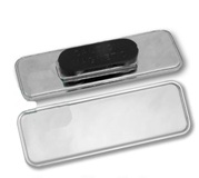 Rectangular Magnetic Badge -  Avail In Gold Or Silver  (For Domi