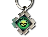 Metal Keyring With Sublimateable Diamond Shaped Area