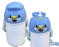 400Ml Kids Water Bottle - Polymer With Cat Lid - Available In Ma