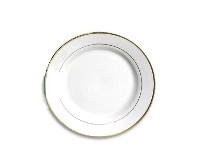 Coated Gold Rim Side Plates - Includes Plate Stand
