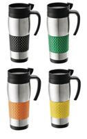 Travel Mug With Rubber Grip (Green)
