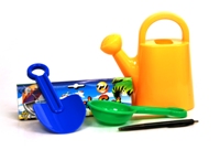 Toy Watering Can With Spade & Rake - Min Order - 10 Units